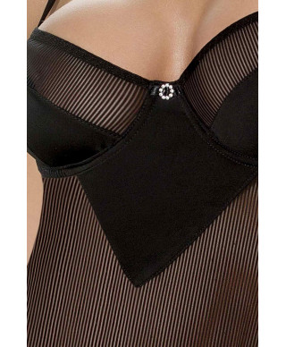 Bielizna-SISSEY CHEMISE black LXL - Casmir