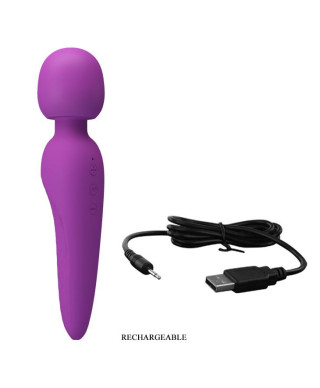 Masażer łechtaczki sex różdżka mocna ładowana 21cm