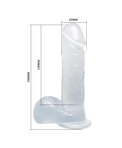 Dildo na przyssawce realistyczny jędrny penis 19cm