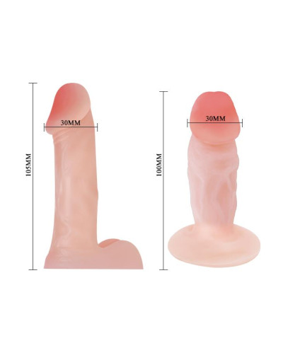 Zestaw strapon uprząż 2x dildo ralistyczne 10cm