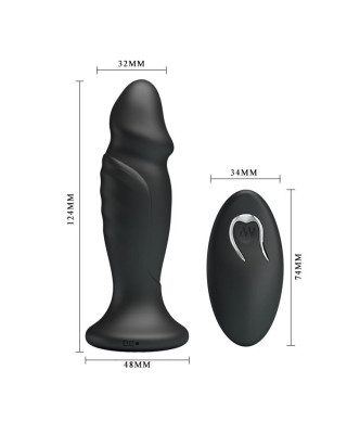 Mini penis korek analny wibrujący na pilota 12cm