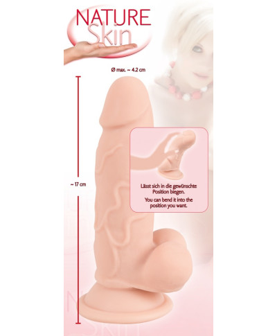 Dildo wyginane penis realistyczny sex członek 17cm