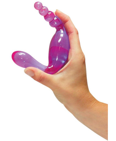 Sonda dwustronna waginalna analna dildo kulki 20cm