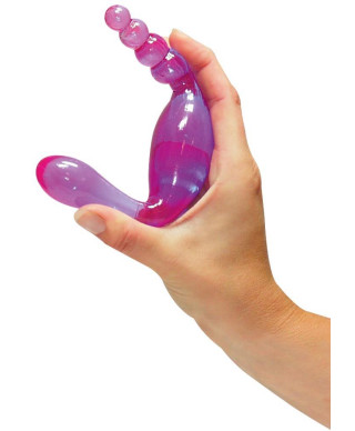 Sonda dwustronna waginalna analna dildo kulki 20cm