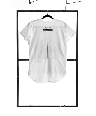 T-shirt men white S fashion