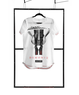 T-shirt men white S fashion