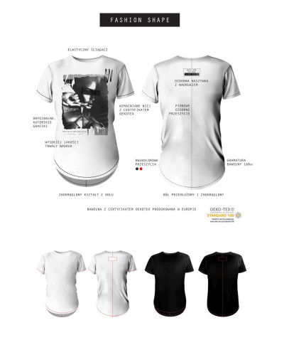 T-shirt men white M fashion