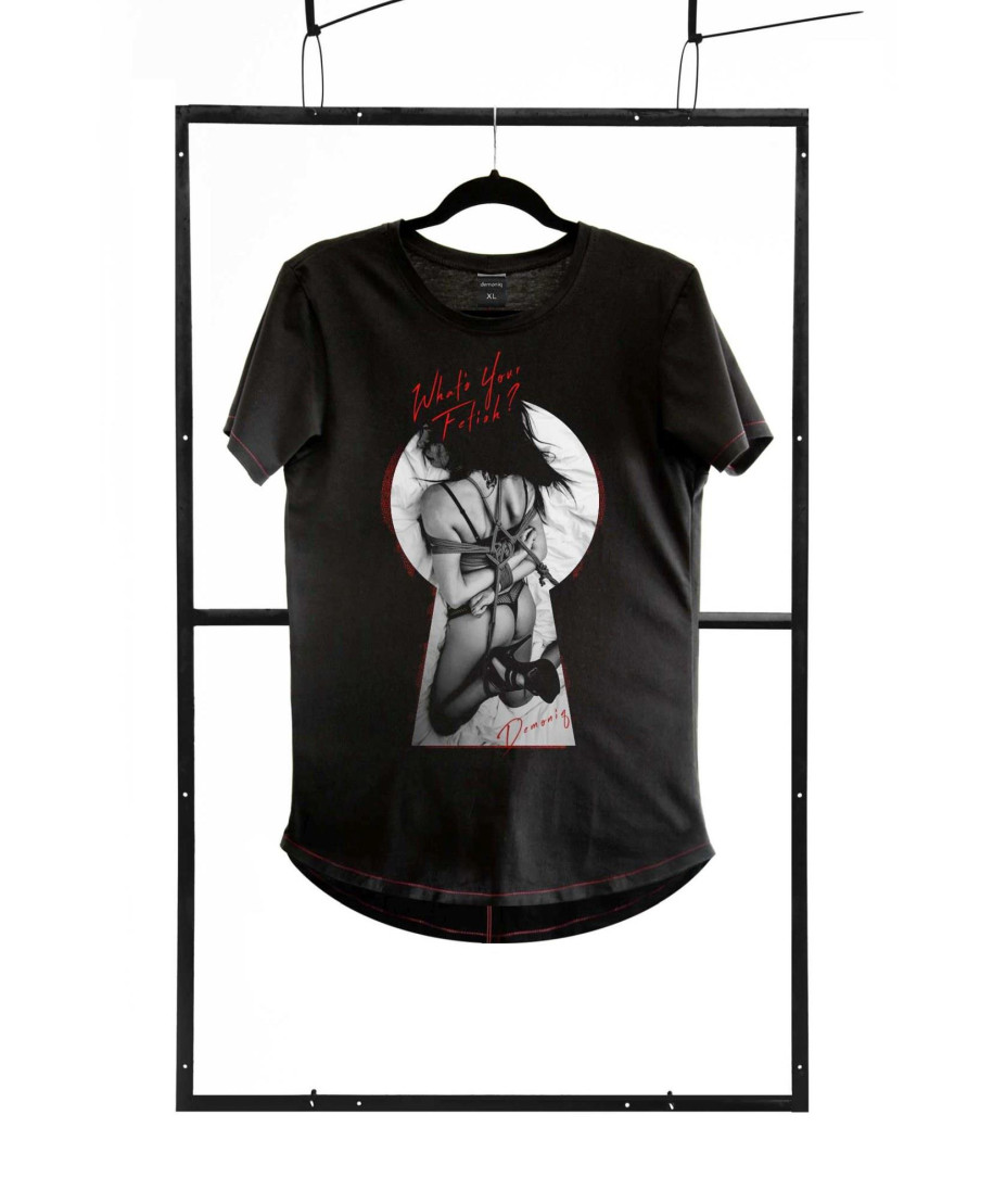 T-shirt men black S fashion