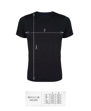 T-shirt men black XXL regular