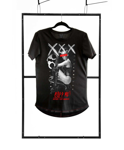 T-shirt men black S fashion