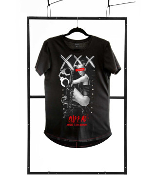 T-shirt men black S fashion