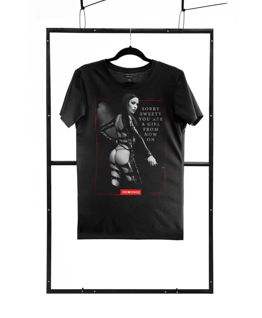 T-shirt men black L regular