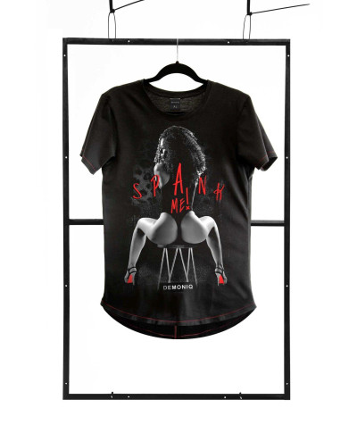 T-shirt men black S fashion