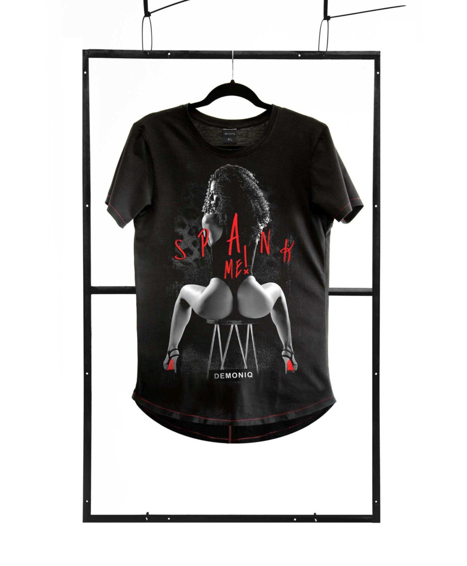 T-shirt men black S fashion