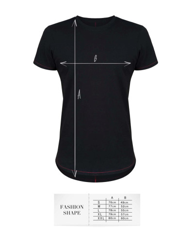 T-shirt men black L fashion