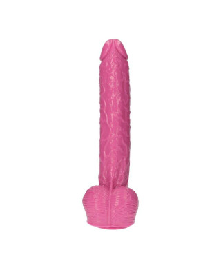 Wielki różowy penis ogromne dildo z jądrami 30 cm