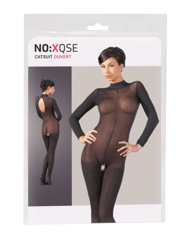 Catsuit bodystocking siateczka otwarty krok ml