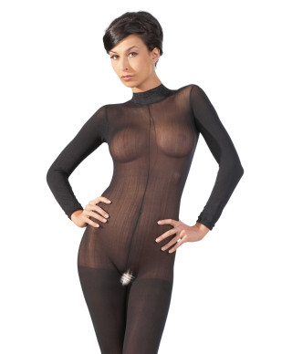 Catsuit bodystocking siateczka otwarty krok ml