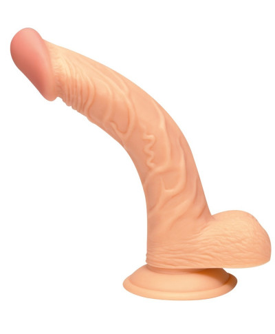 Cieliste dildo wyżyłowany penis z przyssawką 19 cm