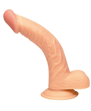 Cieliste dildo wyżyłowany penis z przyssawką 19 cm