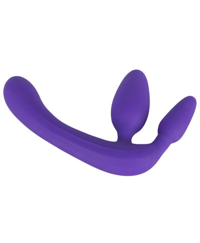 Potrójne dildo strap-on penetracja każdej dziurki