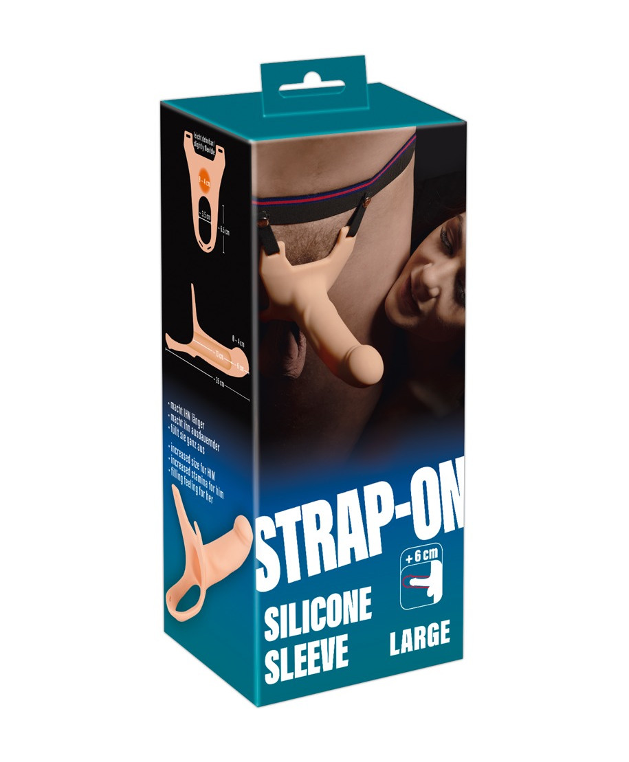 Strap-on dildo przedłużenie penisa elastyczne 26cm