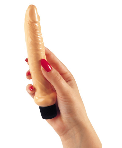 Wąski wibrator analny waginalny członek penis 19cm