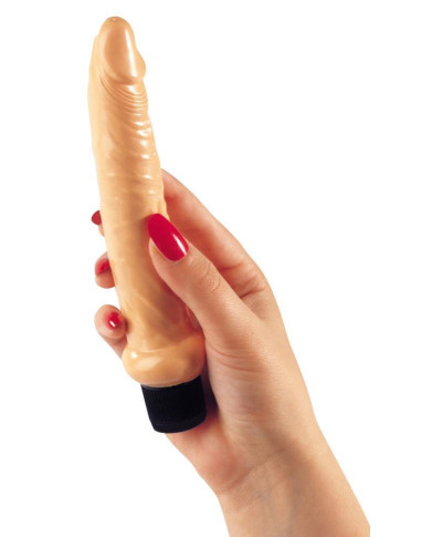 Wąski wibrator analny waginalny członek penis 19cm