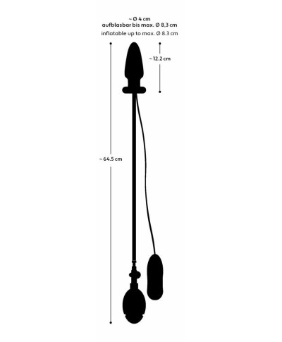 Wibrujące dildo analne pompka korek zatyczka 12 cm