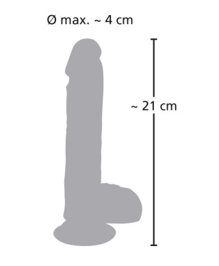 Dildo realistyczne posuw przyssawka 8trybów 21cm