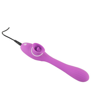 Podwójny masażer łechtaczki wibrator 10trybów 22cm
