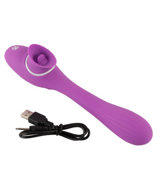 Podwójny masażer łechtaczki wibrator 10trybów 22cm