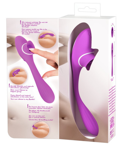 Podwójny masażer łechtaczki wibrator 10trybów 22cm