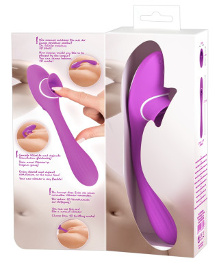 Podwójny masażer łechtaczki wibrator 10trybów 22cm