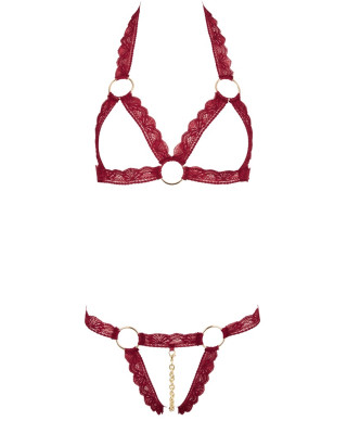 Bra Set open red SM