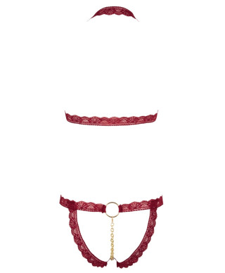 Bra Set open red SM