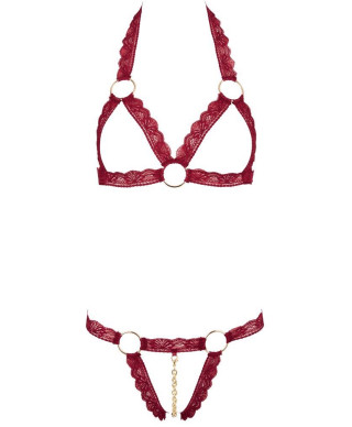 Bra Set open red ML