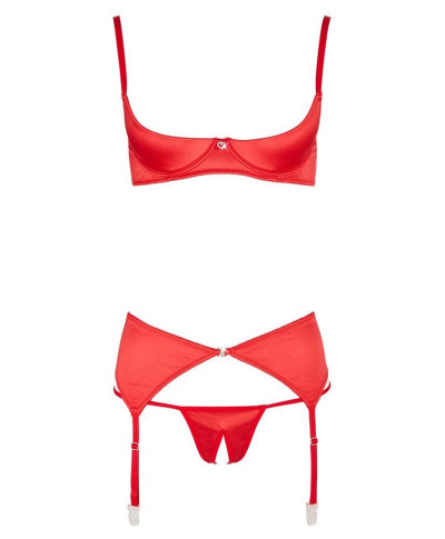 Shelf Bra Set red 80BM