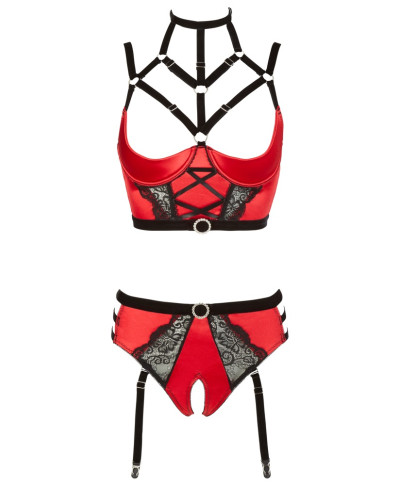 Shelf Bra Set red 80BM