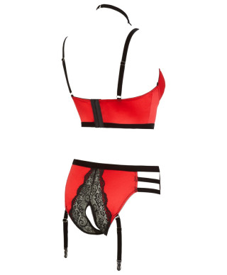 Shelf Bra Set red 80BM