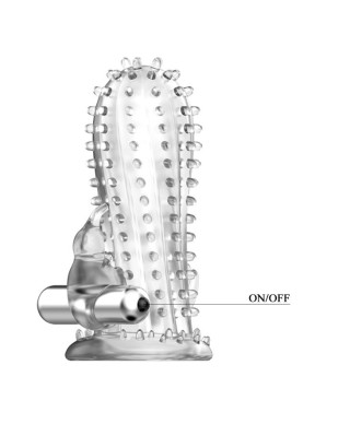 Nakładka na penisa wypustki wibracje sex masażer