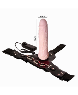 Realistyczny penis na pasach wibrator strapon 19cm