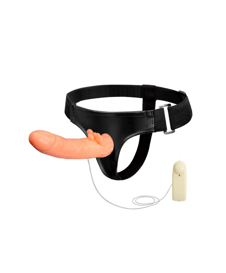 Realistyczny penis strapon wibrator z pasami 20cm