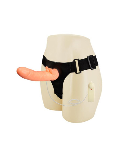 Realistyczny penis strapon wibrator z pasami 20cm