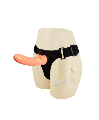 Realistyczny penis strapon wibrator z pasami 20cm