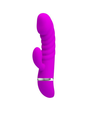 Sex wibrator ze stymulatorem łechtaczki 7tryb 18cm