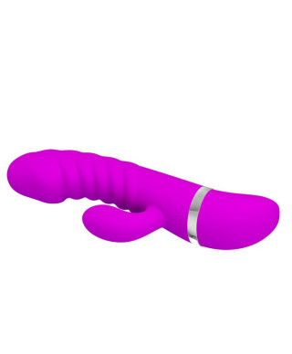 Sex wibrator ze stymulatorem łechtaczki 7tryb 18cm