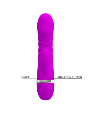 Sex wibrator ze stymulatorem łechtaczki 7tryb 18cm