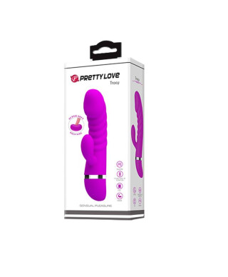 Sex wibrator ze stymulatorem łechtaczki 7tryb 18cm