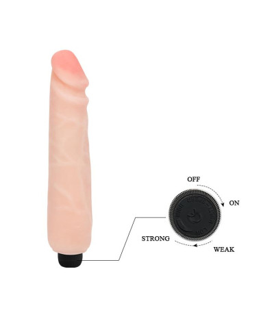 Wibrator penis naturalny z żyłkami elastyczny 25cm